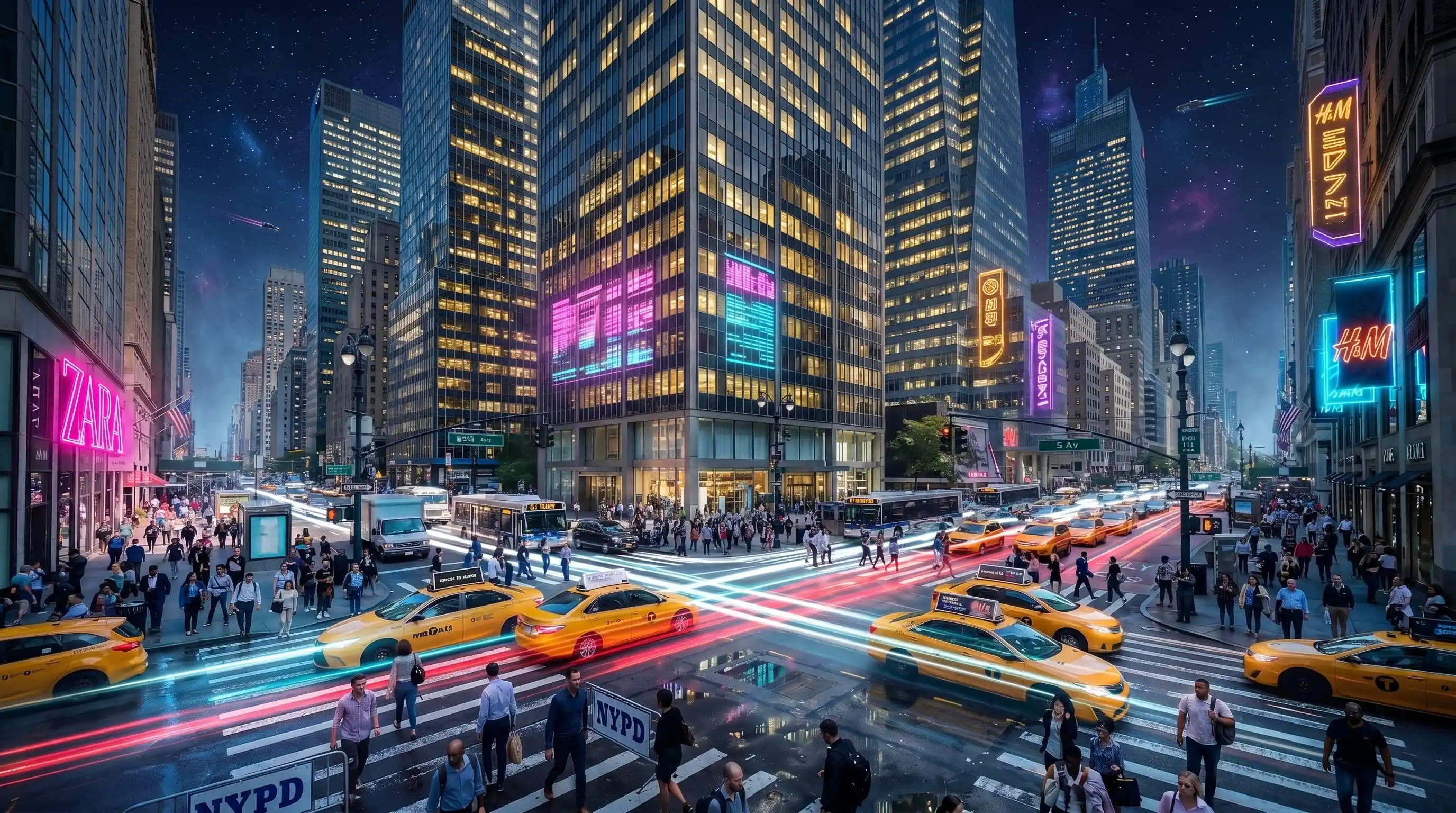 After: neon cyberpunk night scene — GrokImage.ai
